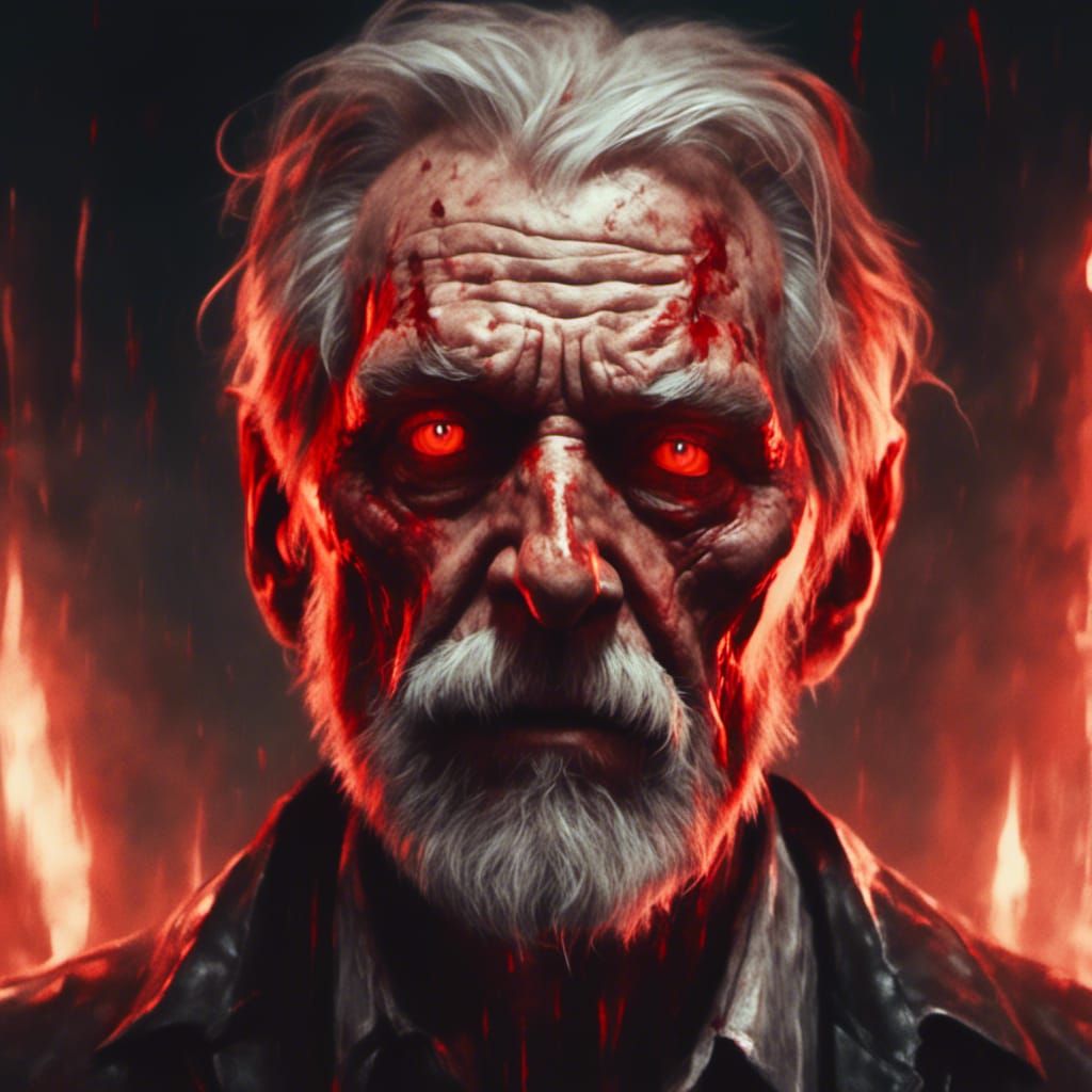 Menacing Iron-Skinned Man in Dark Fantasy Style