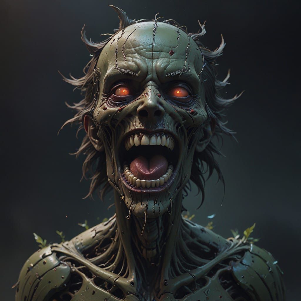 Grotesque Anime Horror Face