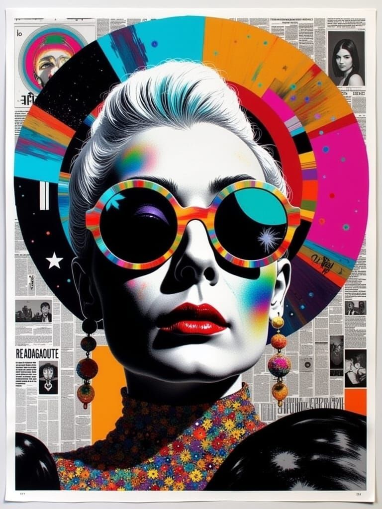 Fashion Sketch in Magical Realism Style with Suede Texture a...