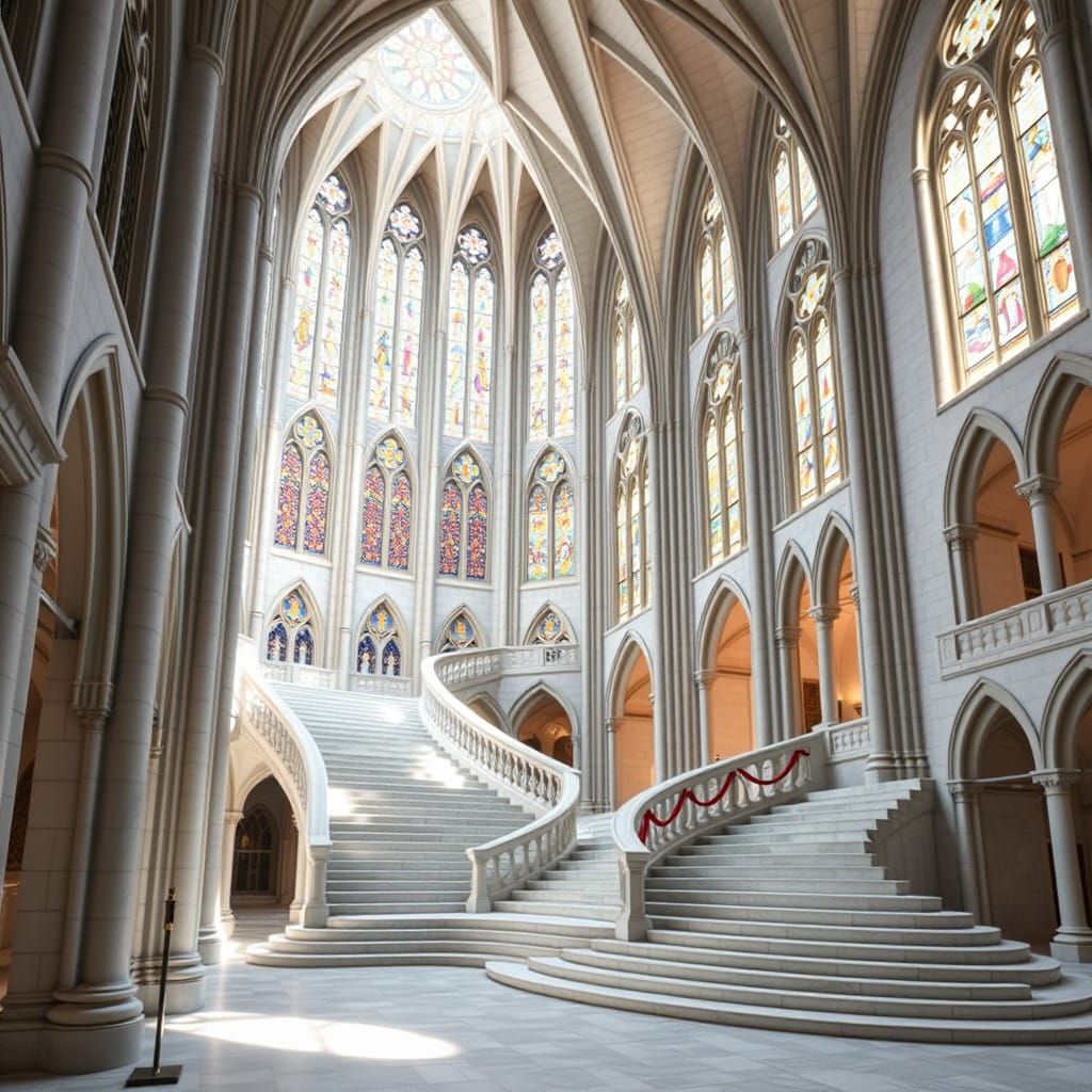 Gothic Cathedral in Perfect Proportion and Symmetry