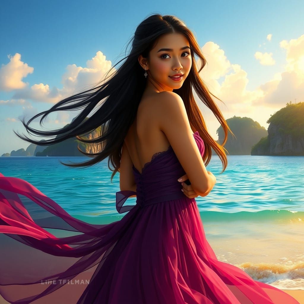 Ethereal Filipino Princess in Tropical Paradise