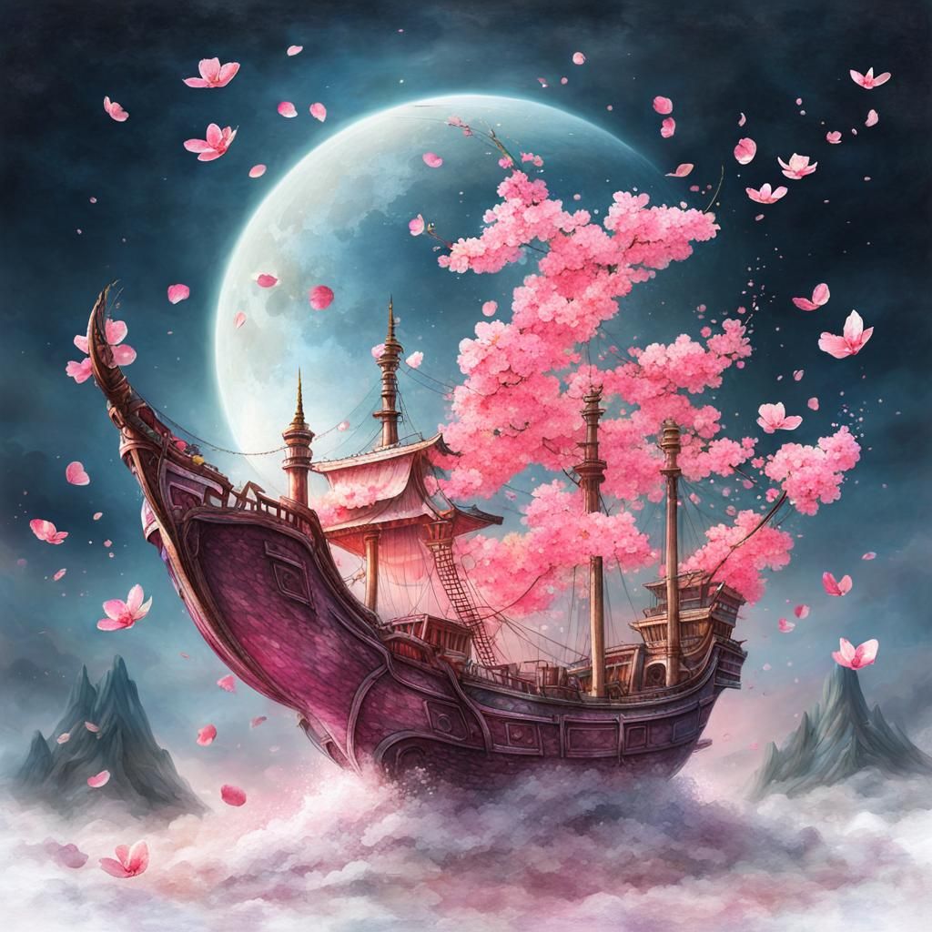 Pink ship