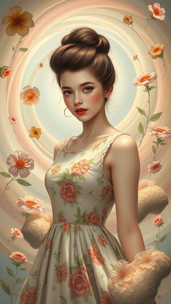 Dreamlike Portrait in Surrealist Style