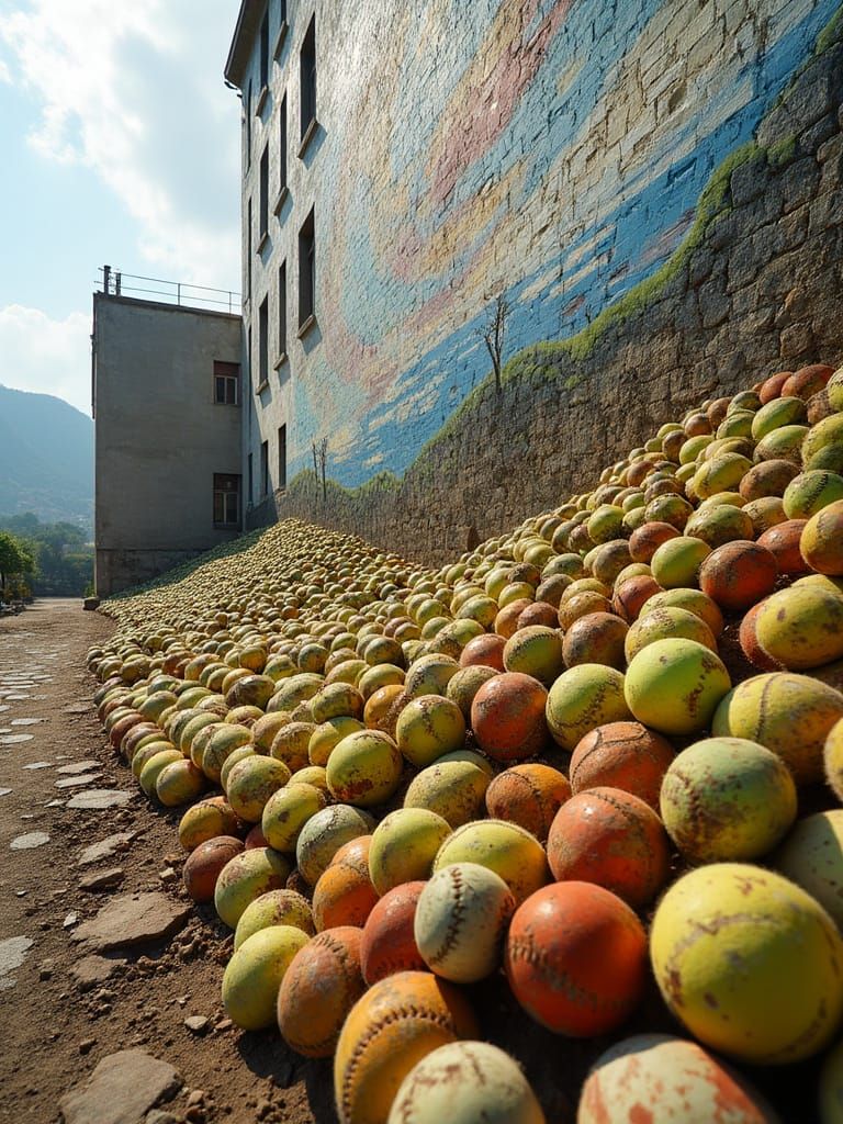 Sparts Mural - An Ode to Used Balls