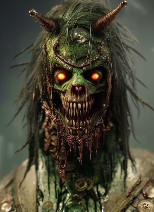 Rotten Zombie Crawling in Agony: Detailed Fantasy Art