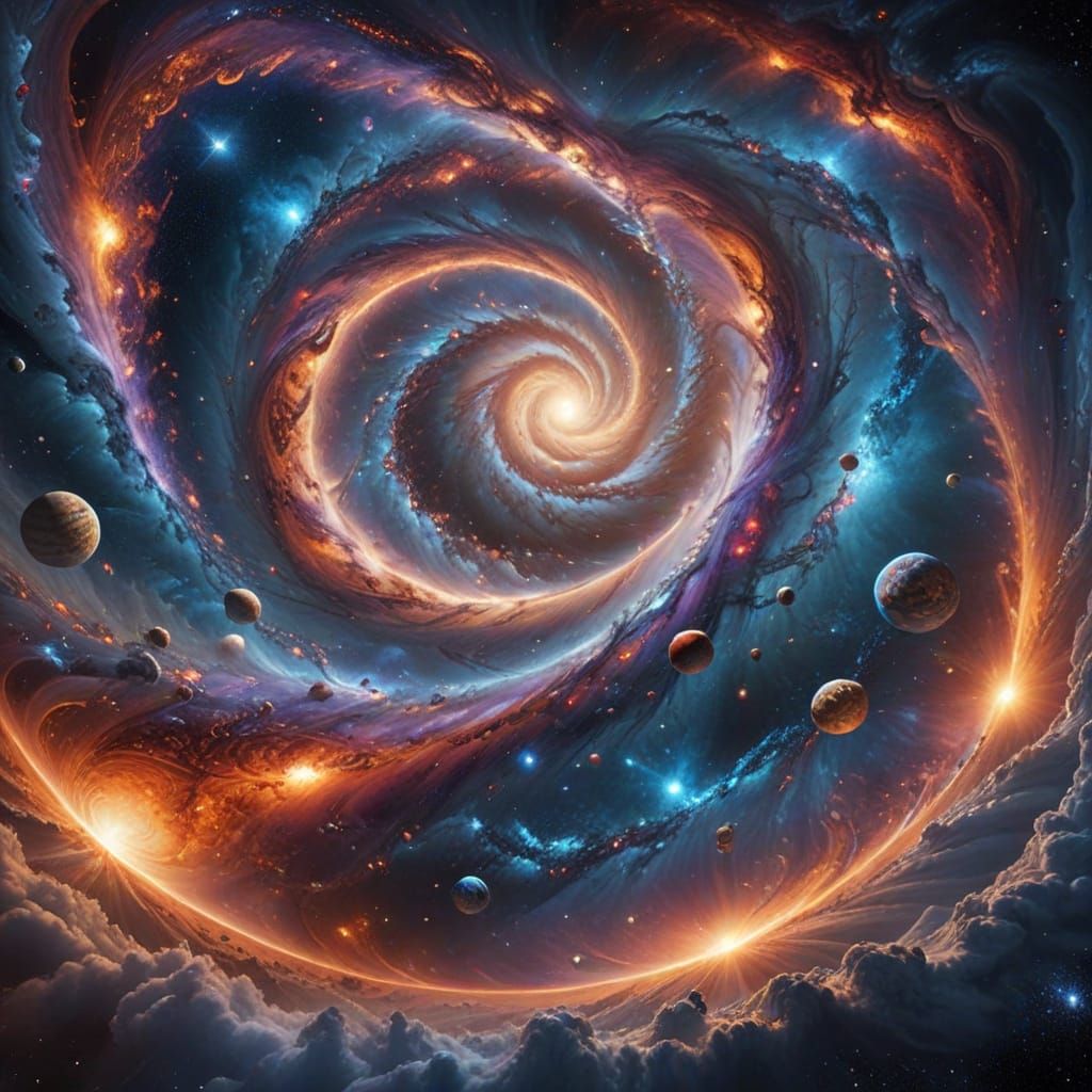 Infinite Universes Emanating in Breathtaking Cosmic Display