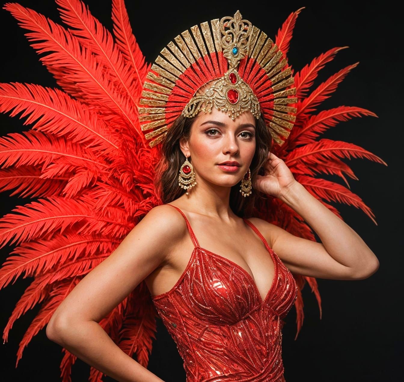 Sultry Western Goddess in Cinematic Disco Glamour