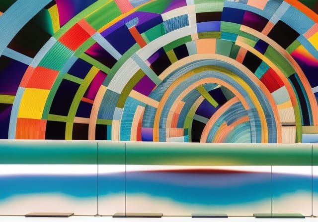 Kaleidoscopic Flow of Time in Abstract Art