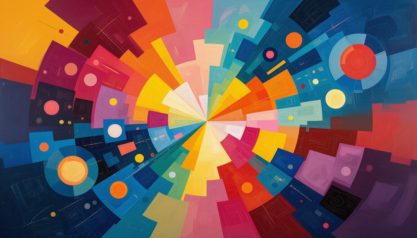 Explosion of Random Color Abstract Art