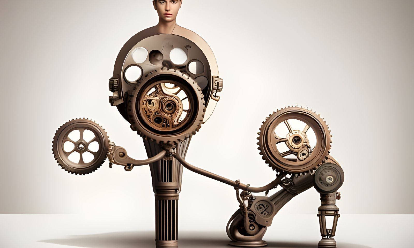 Steampunk Gears: A Surreal Digital Art Masterpiece