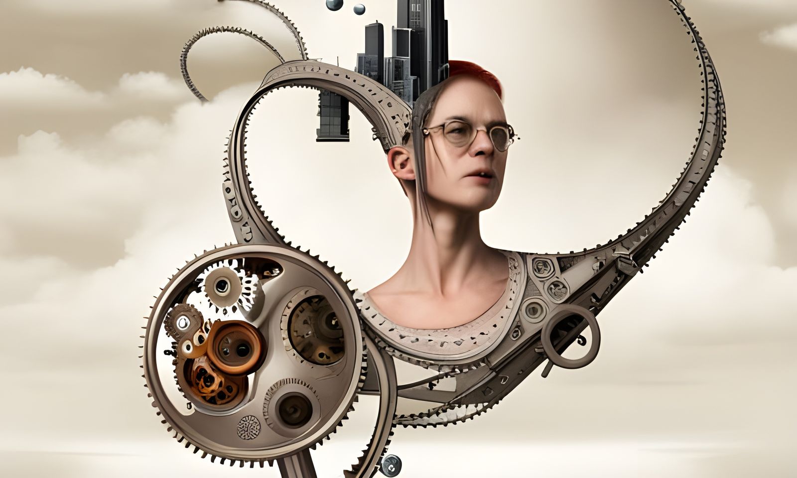 Steampunk Gears: A Surreal Digital Art Masterpiece