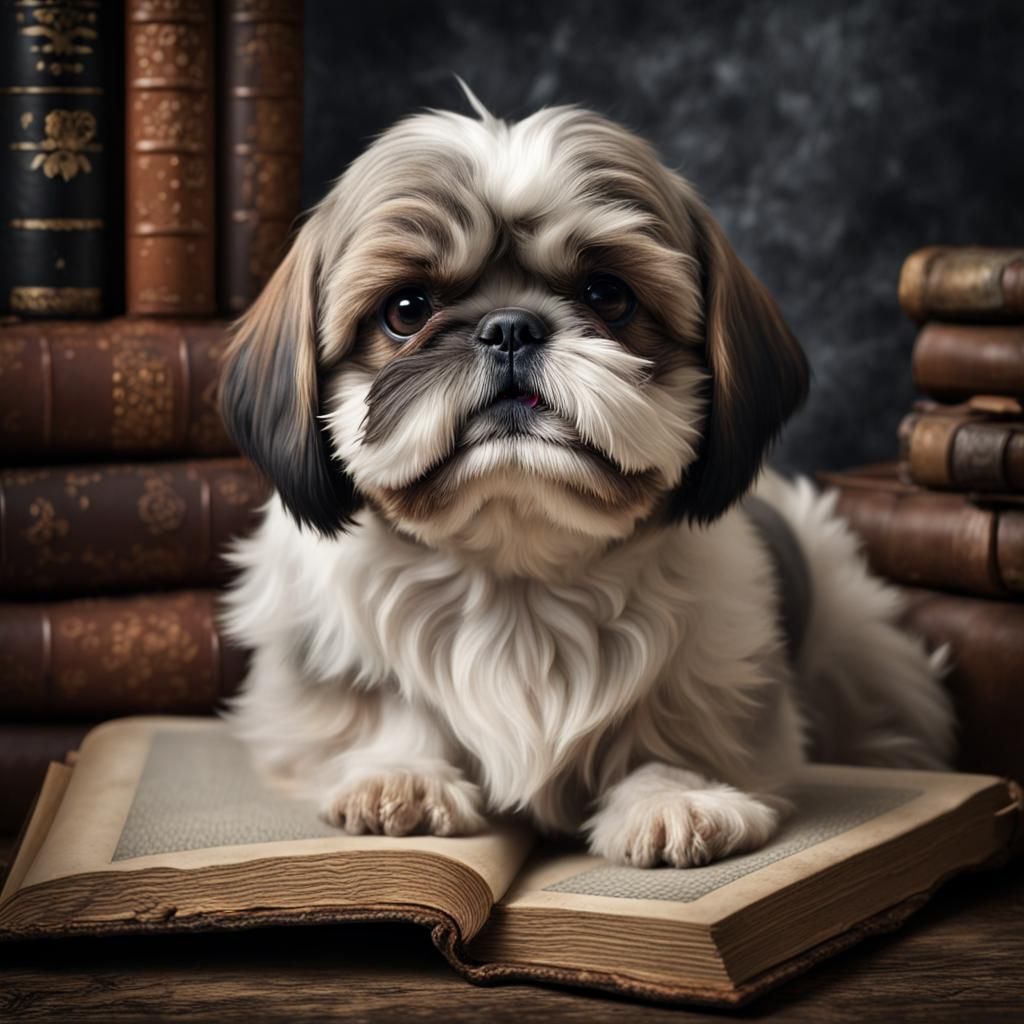 Shih Tzu Book Cover Art for Suspense Novel