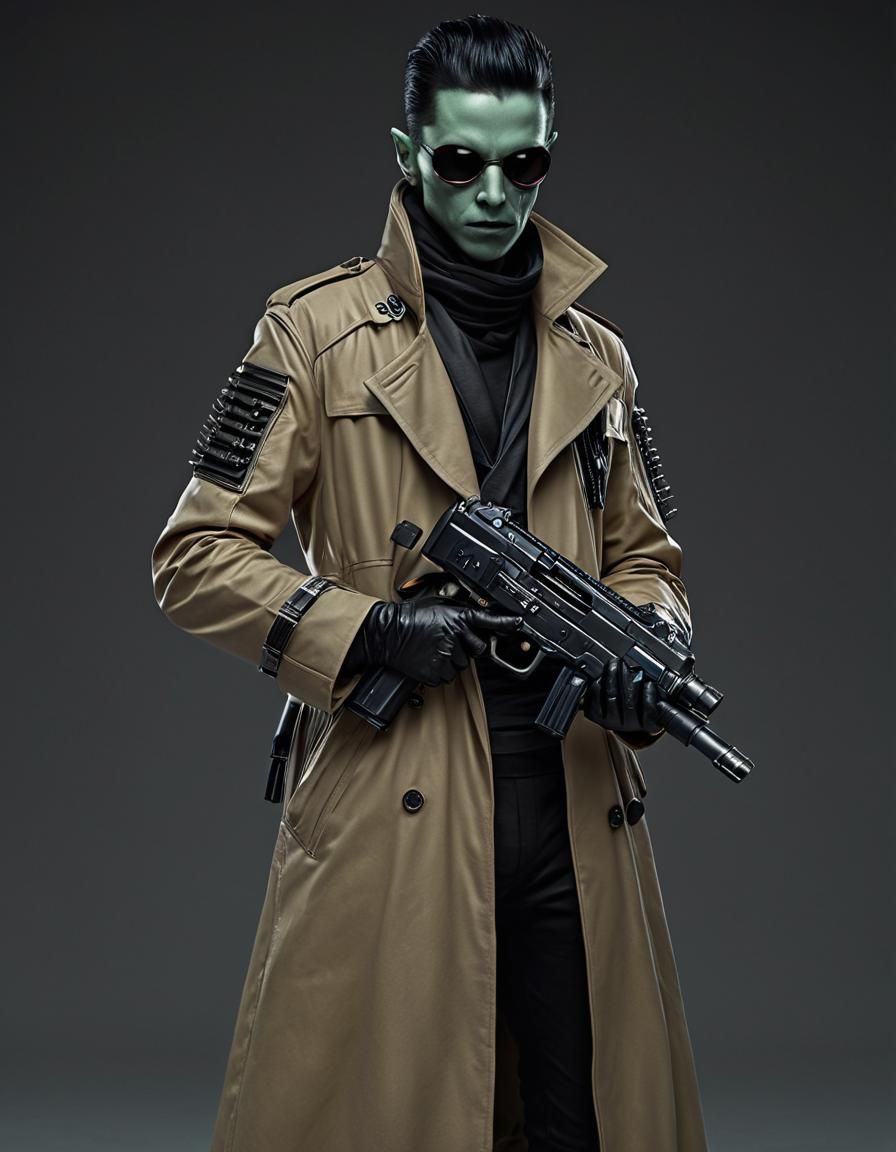 Sci-Fi Alien Smuggler in Star Wars Spaceport