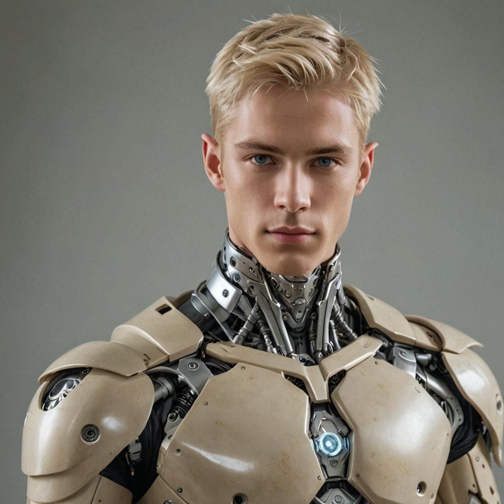 Handsome Blond Elven Cyborg: A Portrait