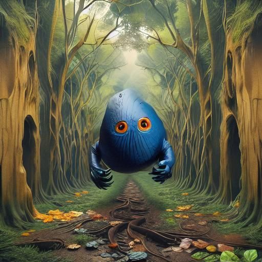 Anthropomorphic Potato's Silent Scream in Psychedelic Noir