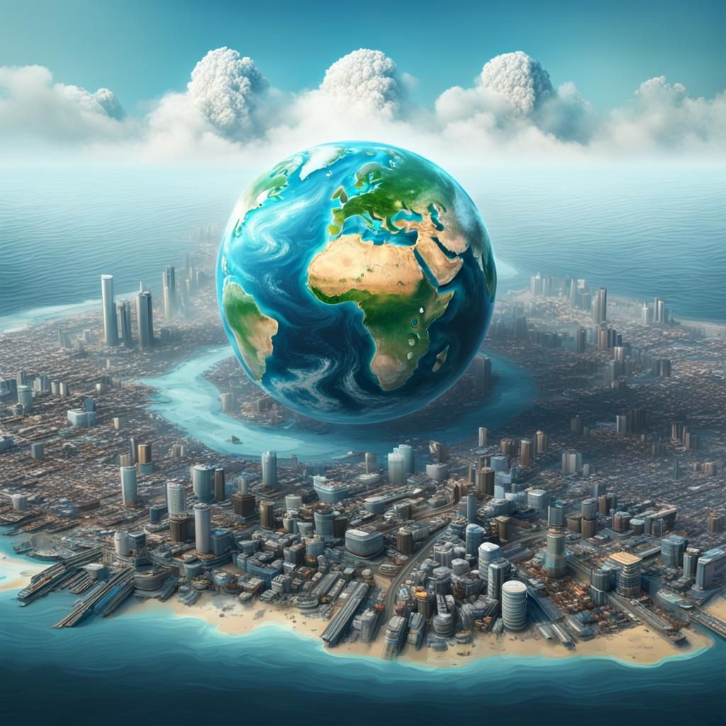 Polluted Planet Earth: Digital Art in 8K