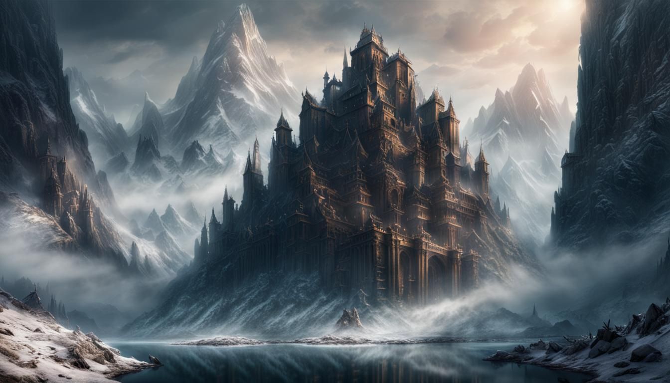 Epic Misty Mountains Digital Matte Painting