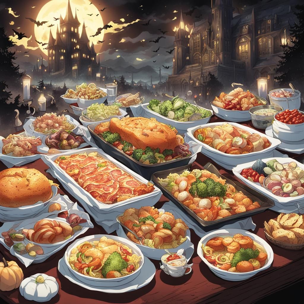 Haunted Buffet in Anime Style