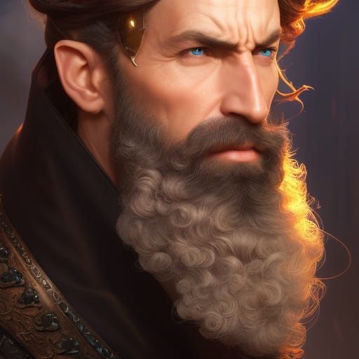 Fantasy Mage Portrait in High Detail
