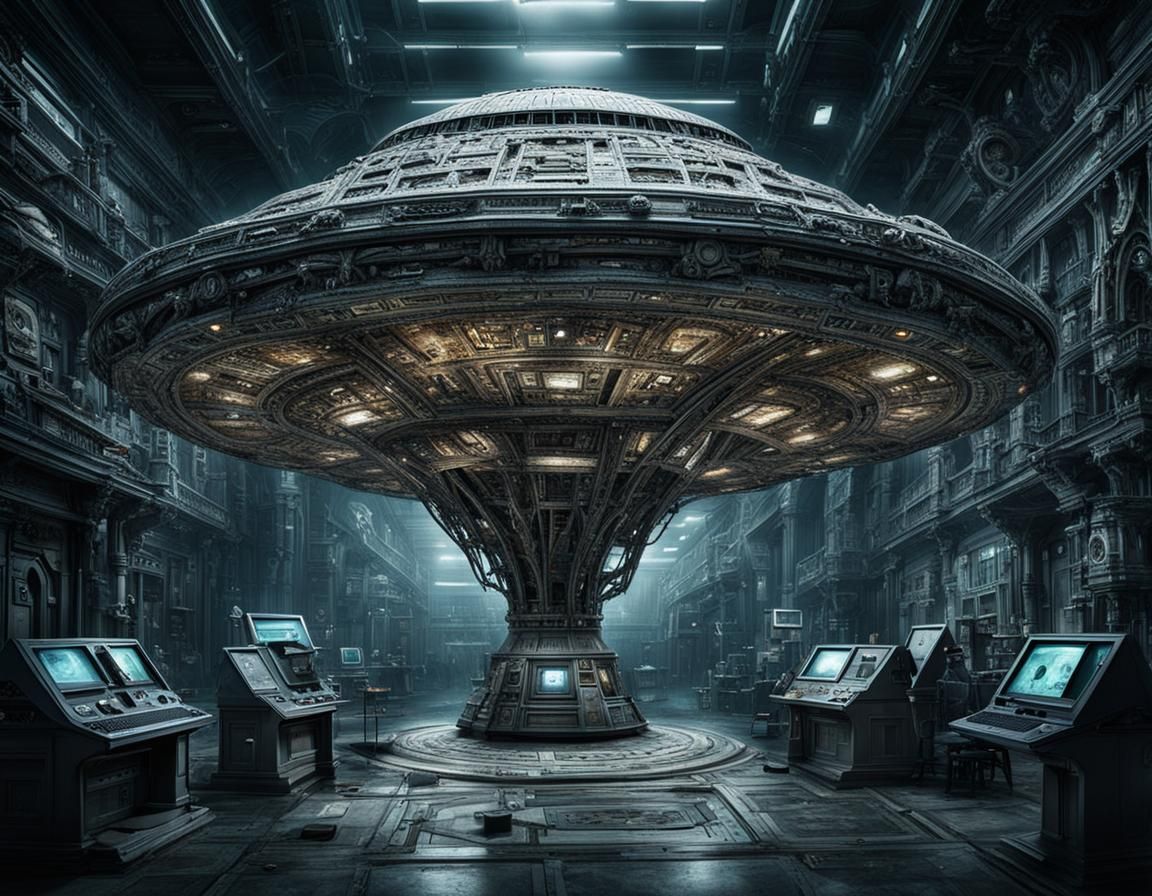 Complex Extraterrestrial Technology with Intricate Details