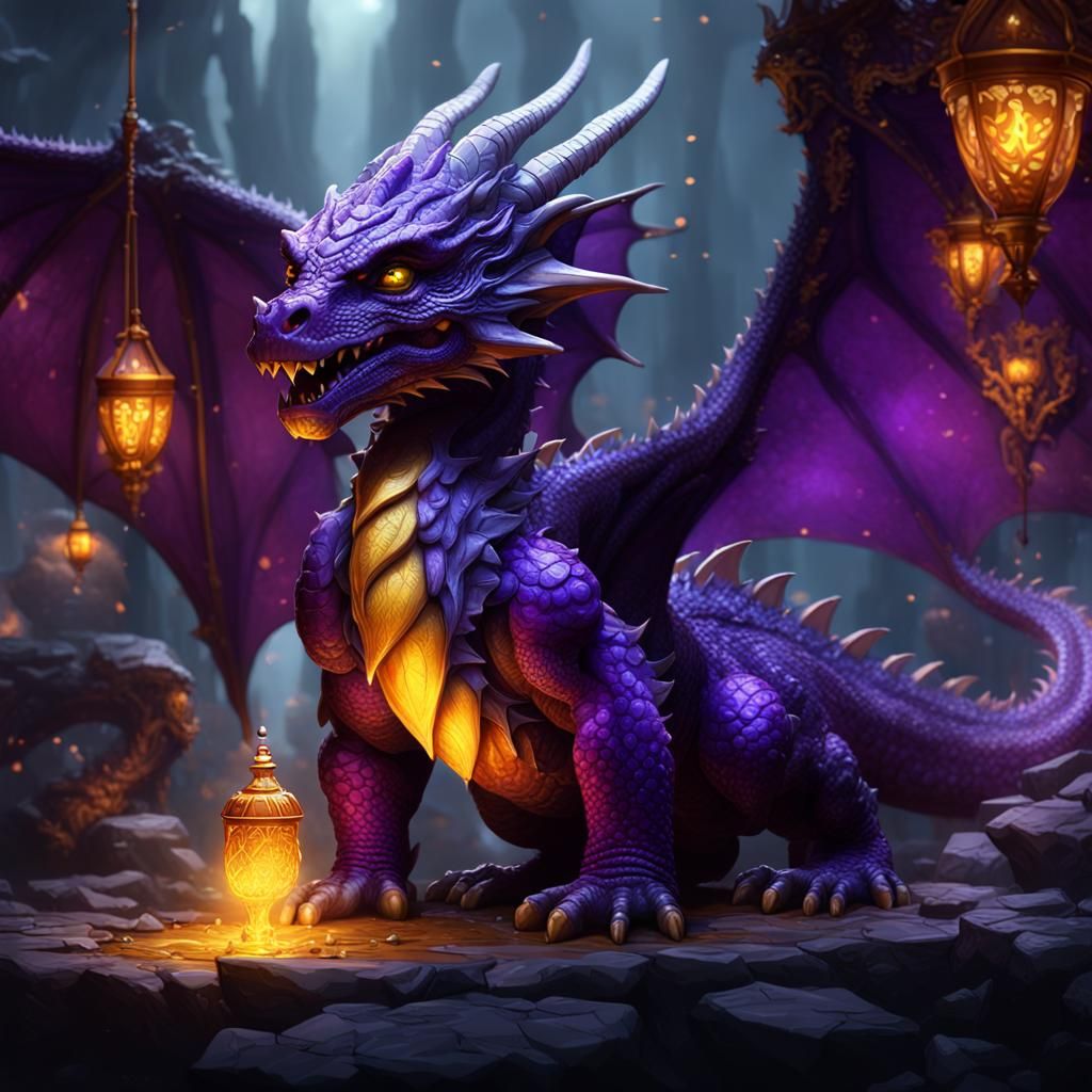 Dark Fantasy Dragon Baby Concept Art