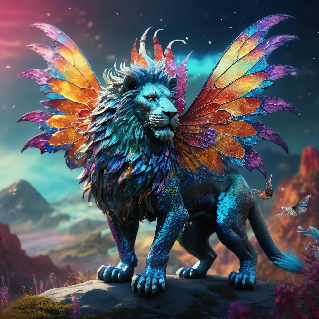 Chimera Emerges from Dreamlike Landscape
