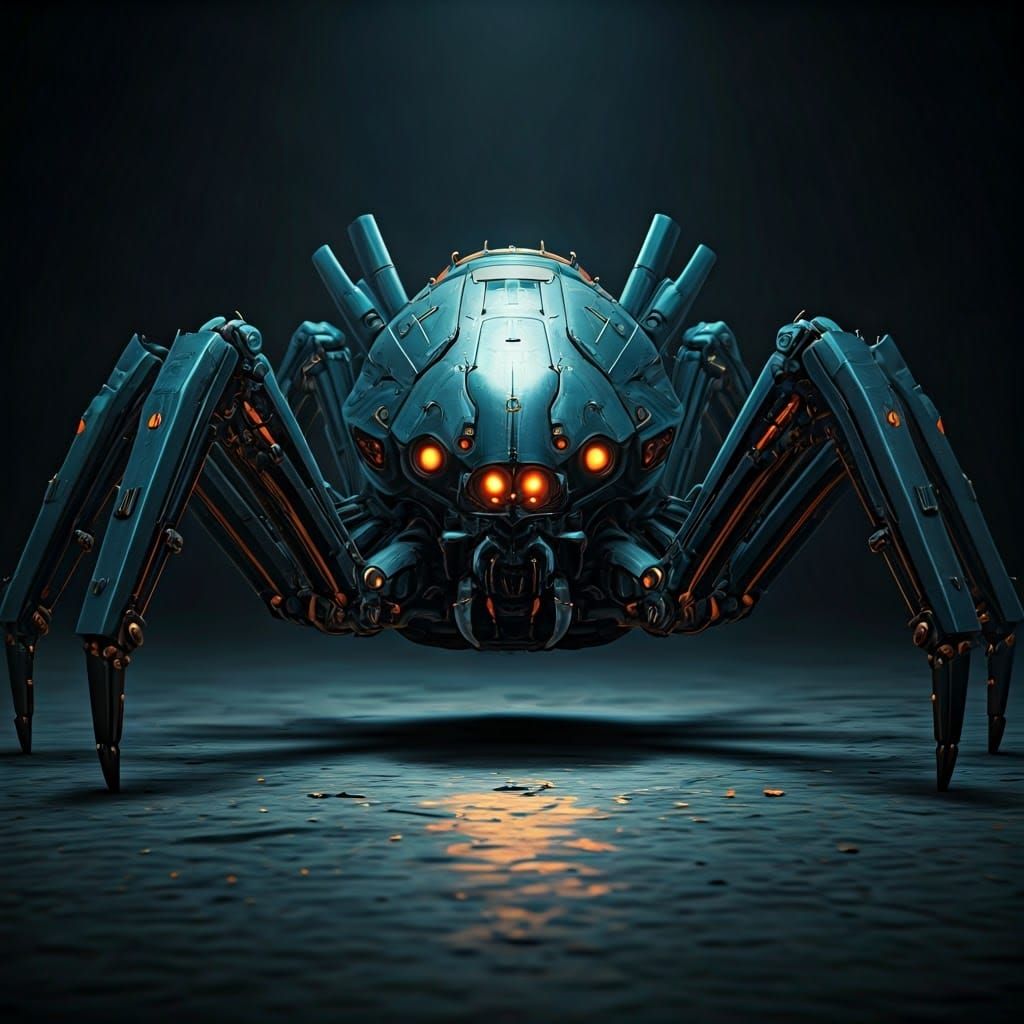 Cyberpunk Spider in Ancient Japan, Cel-Shaded