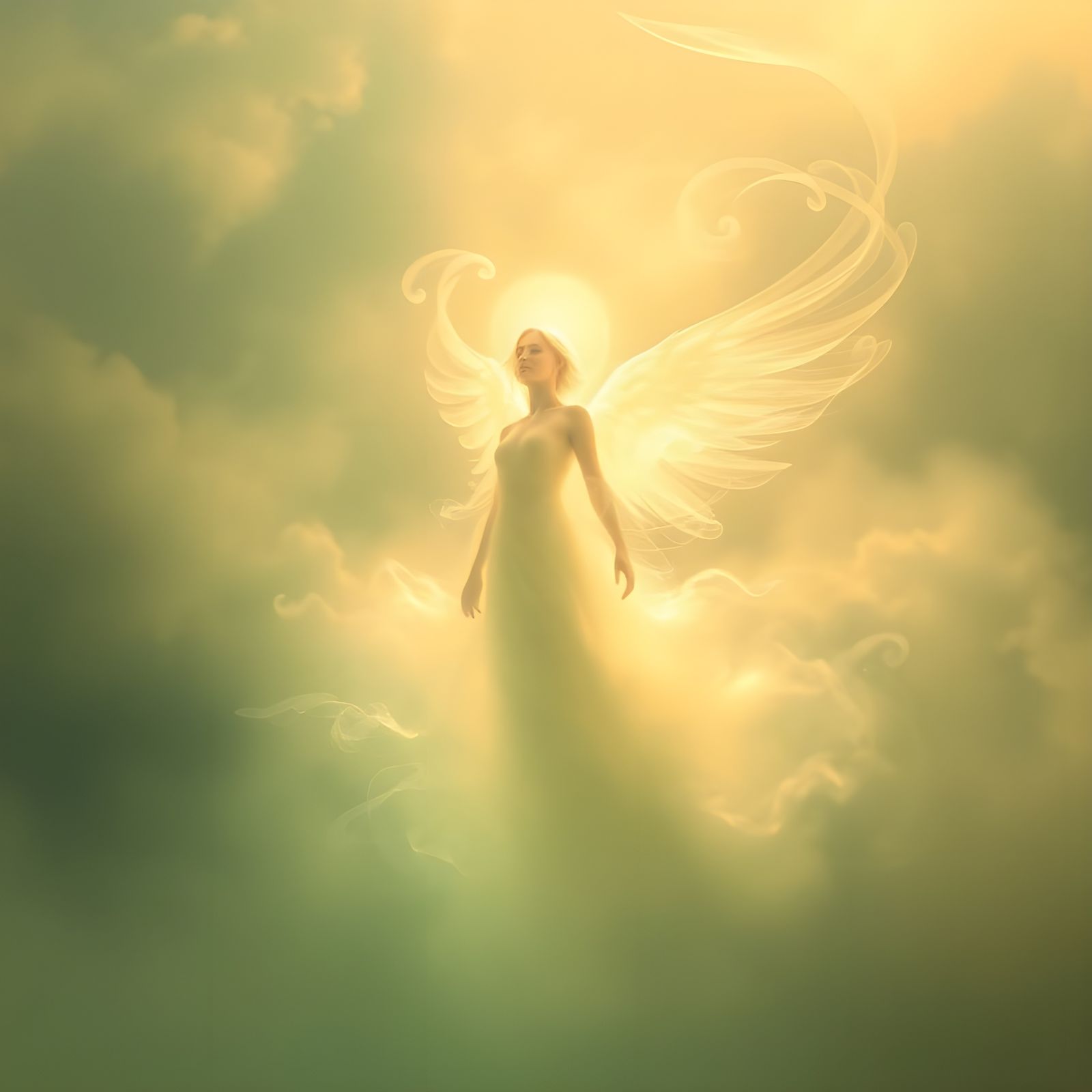 Ethereal Mist Forms a Heavenly Being