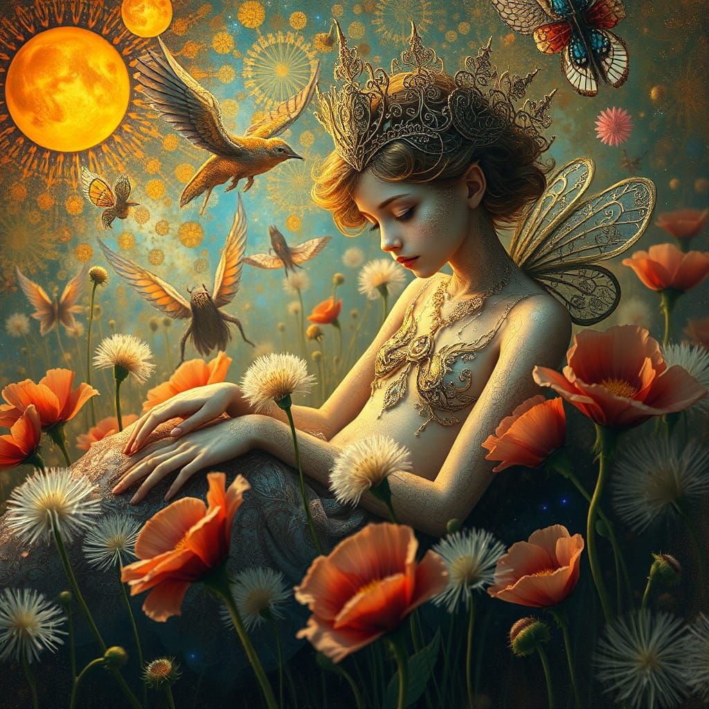 Surreal Utopia Reflected in Dewdrops