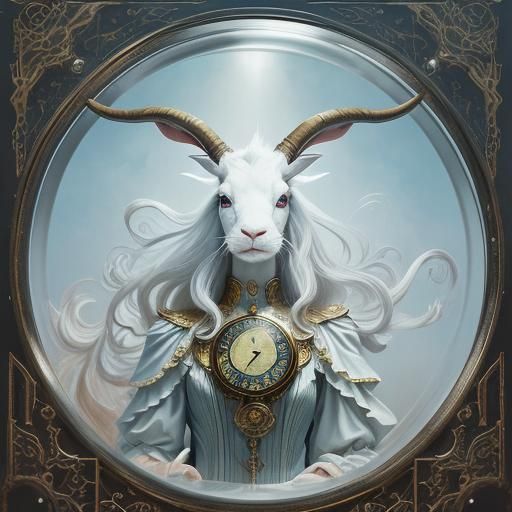 Melancholy Alice in Surrealist Dreamscape