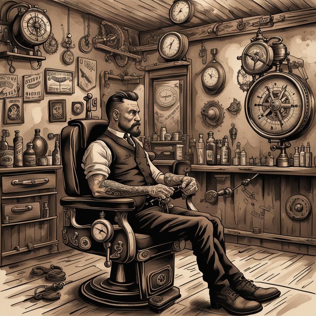Old West, Steampunk Tattoo Parlour