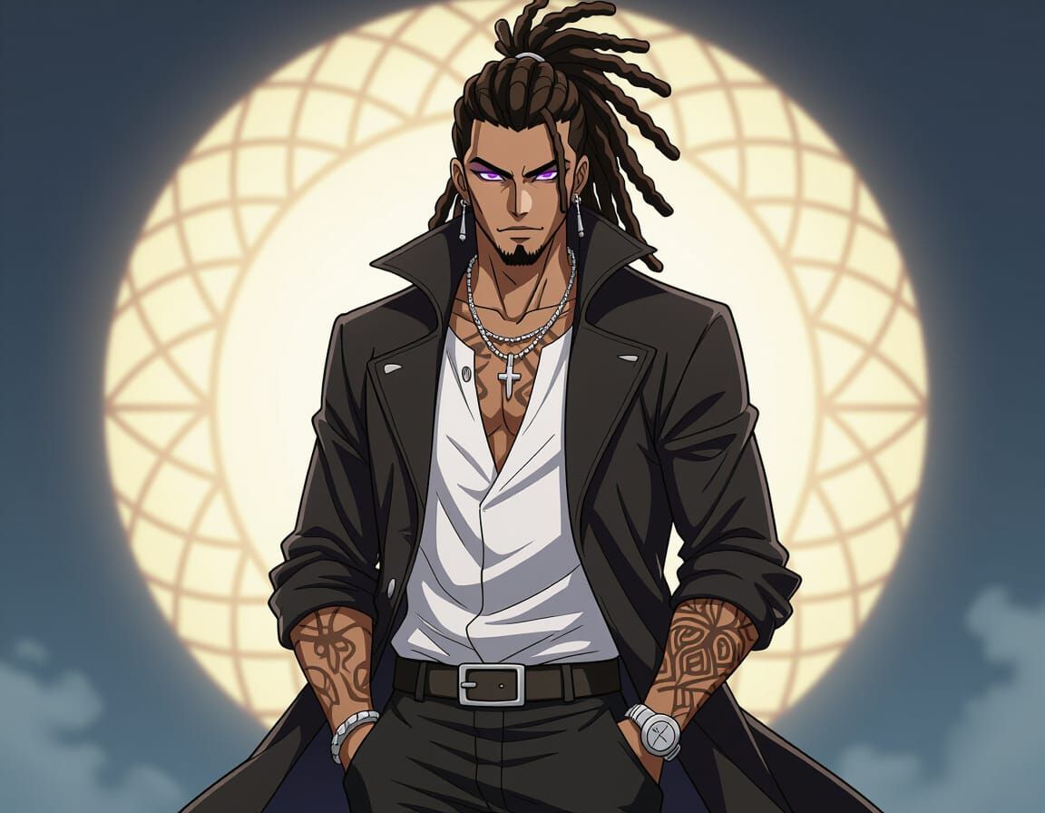 Handsome Osyris Character in Anime Cel-Shaded Style