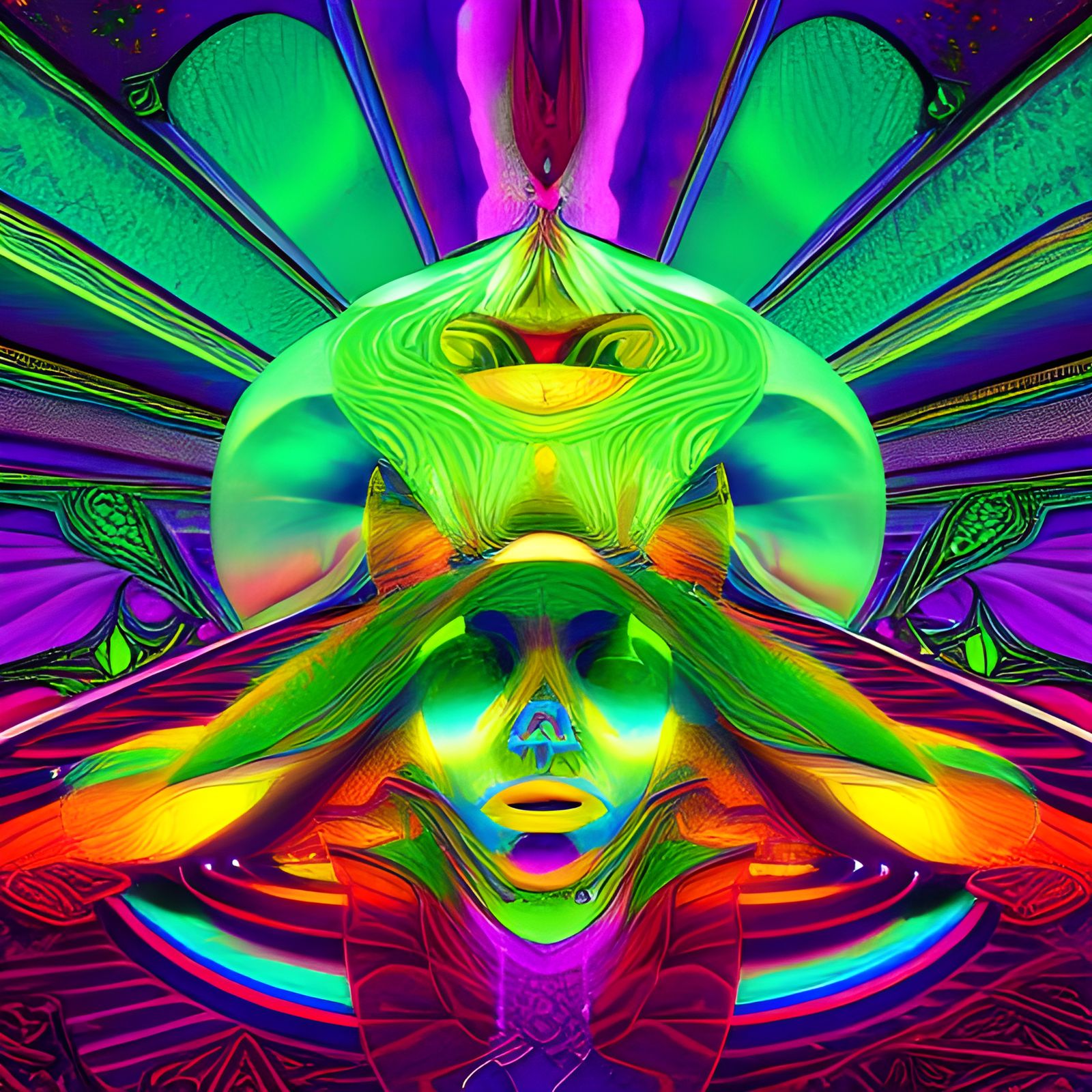 Emerald City DMT Trip in Astral Illustration