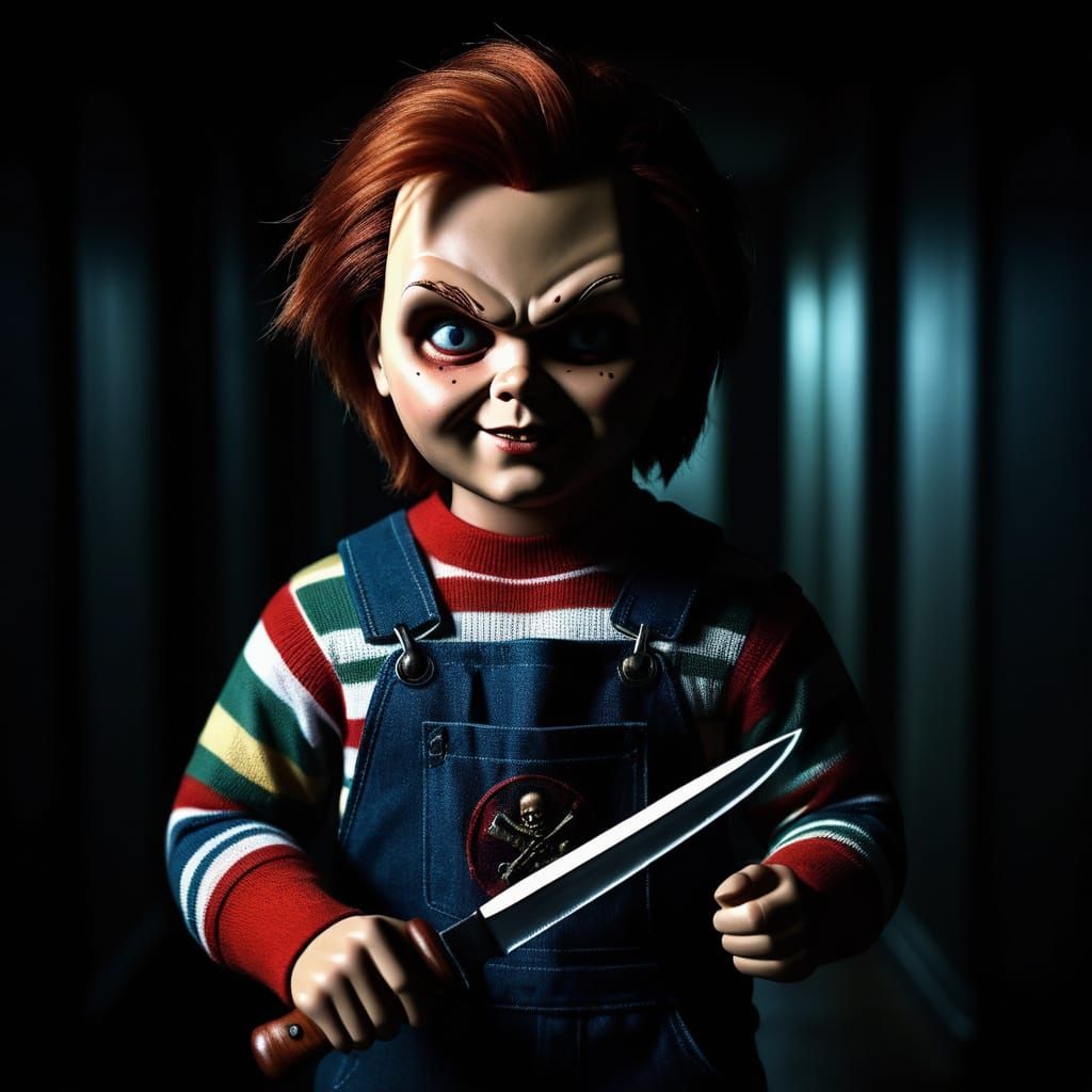 Chucky the Murder Doll in Dark Academia Portrait