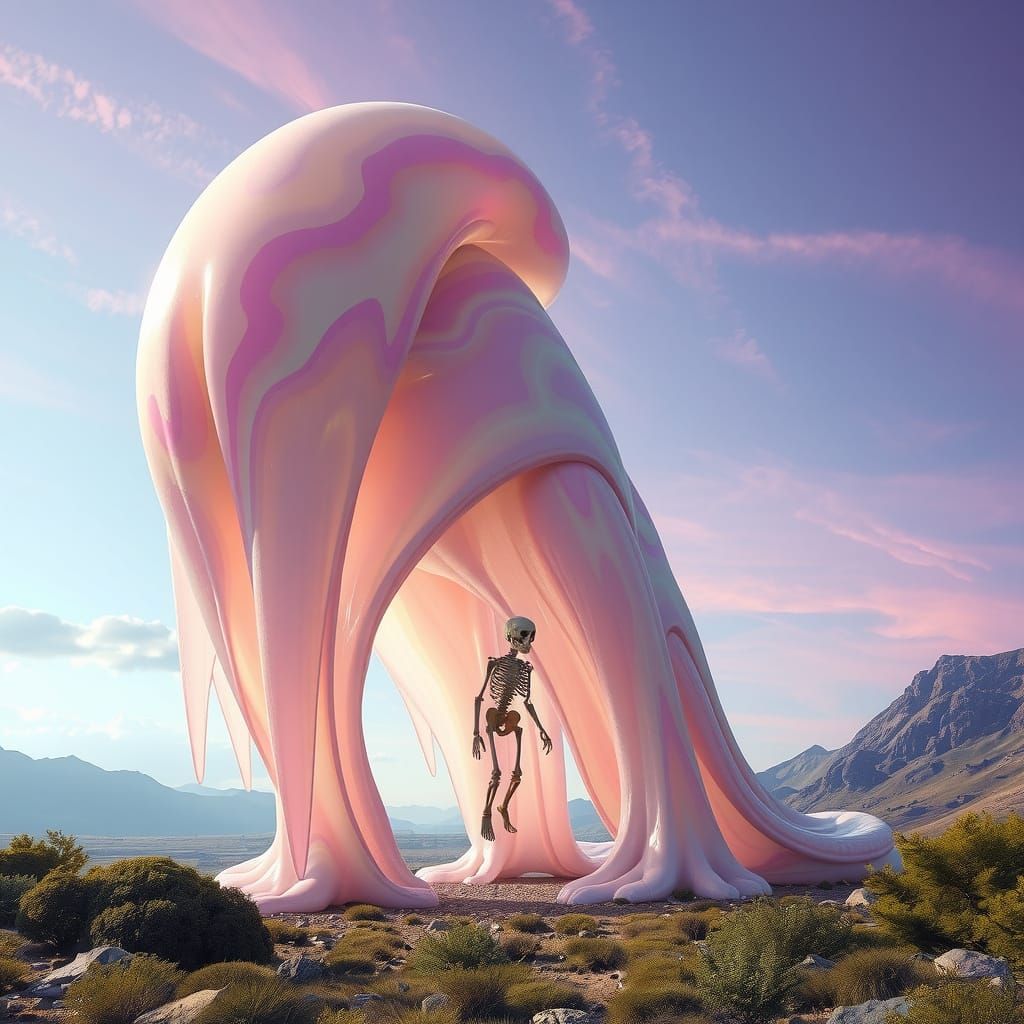 Cathedral Slime Creature in Dreamy Valley