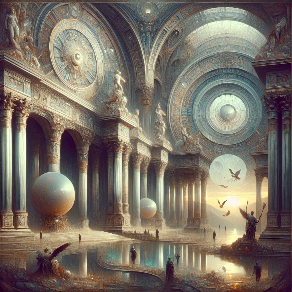 Epic Digital Matte Painting in Mixed Art Styles