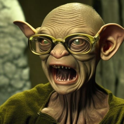 golum wears glasses