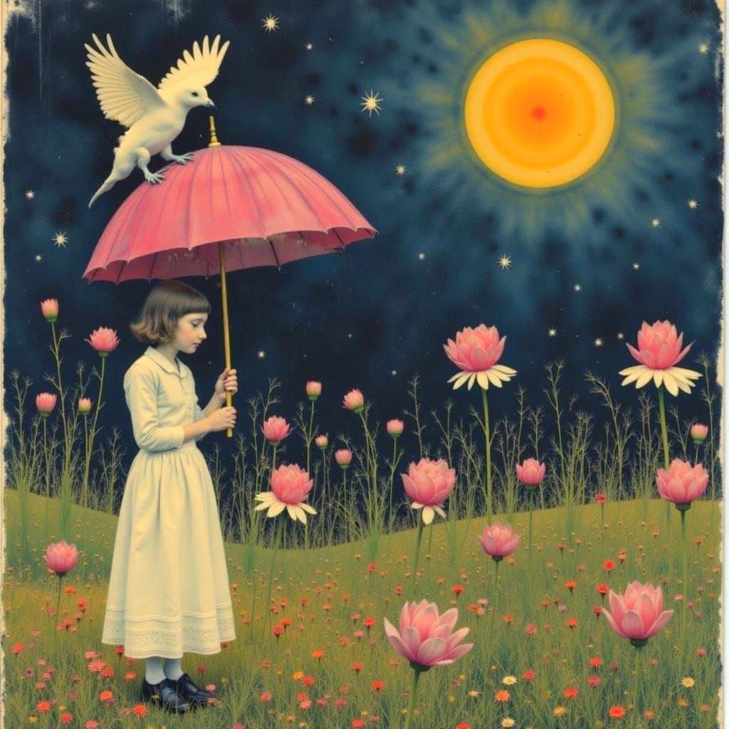 Atmosphere in Flux Illustration by Kenneth Paul Bloch Style