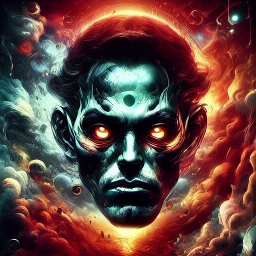 Astronaut with Ray Gun in Gritty Comic Style