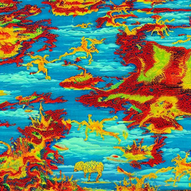 Hyperrealistic Tsunami Ends the World in Brocade