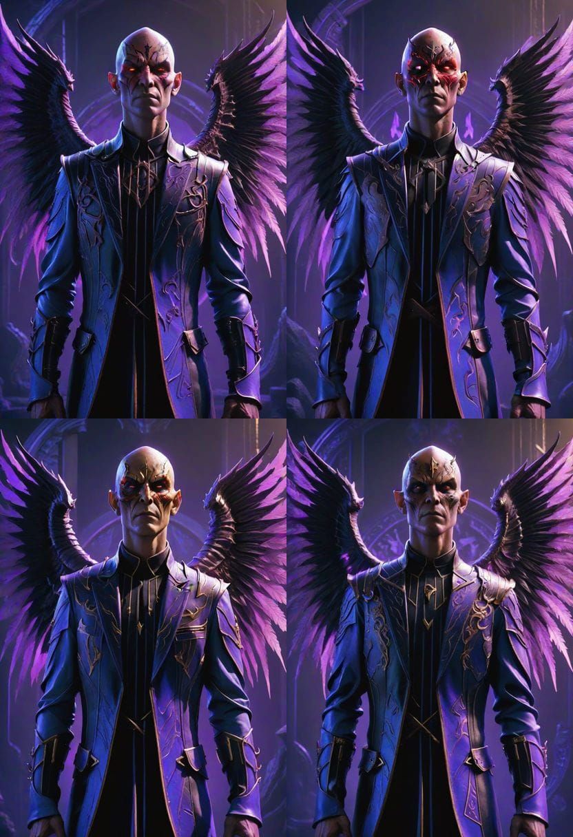 Ancient Armored Demon in Resin Cast Acrylic Style