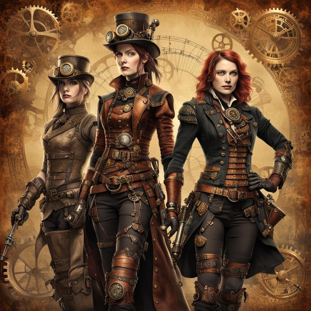 Steampunk Women Warriors: Mechanical Victorian Era