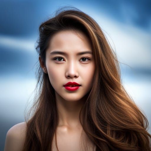 Asian Woman Portrait with Cinematic Lighting