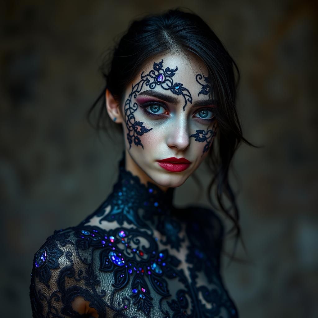 Figure Wrapped in Sparkletwinkly Plasma Threads