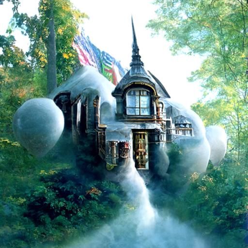 Ethereal House of Impossible Shape in Luminist Style
