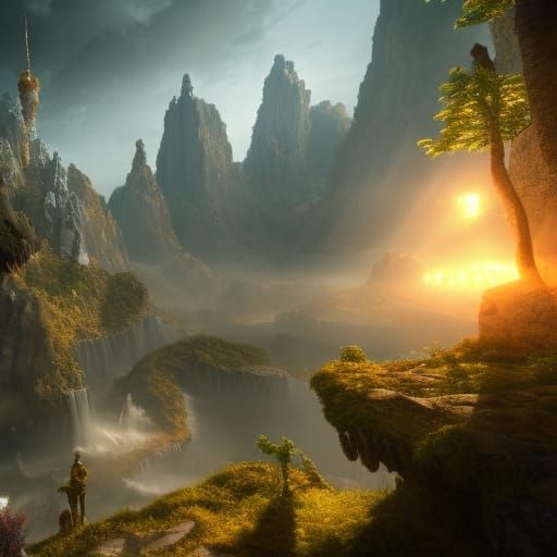 Epic 3D Landscape in Cinematic Game Style