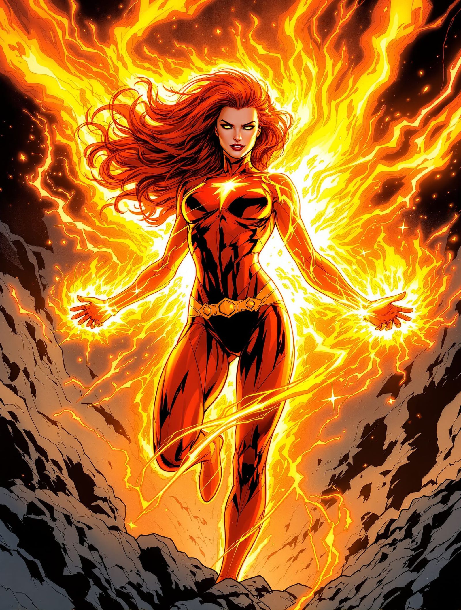 Jean Grey as Phoenix Comic Art