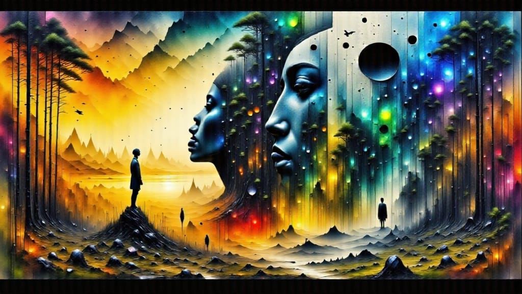 Symbolic Oil Painting of Peace and Spiritual Freedom