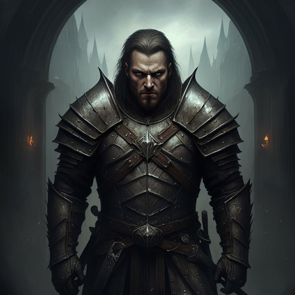 Grimdark Fantasy Artwork in Dark, Moody Style