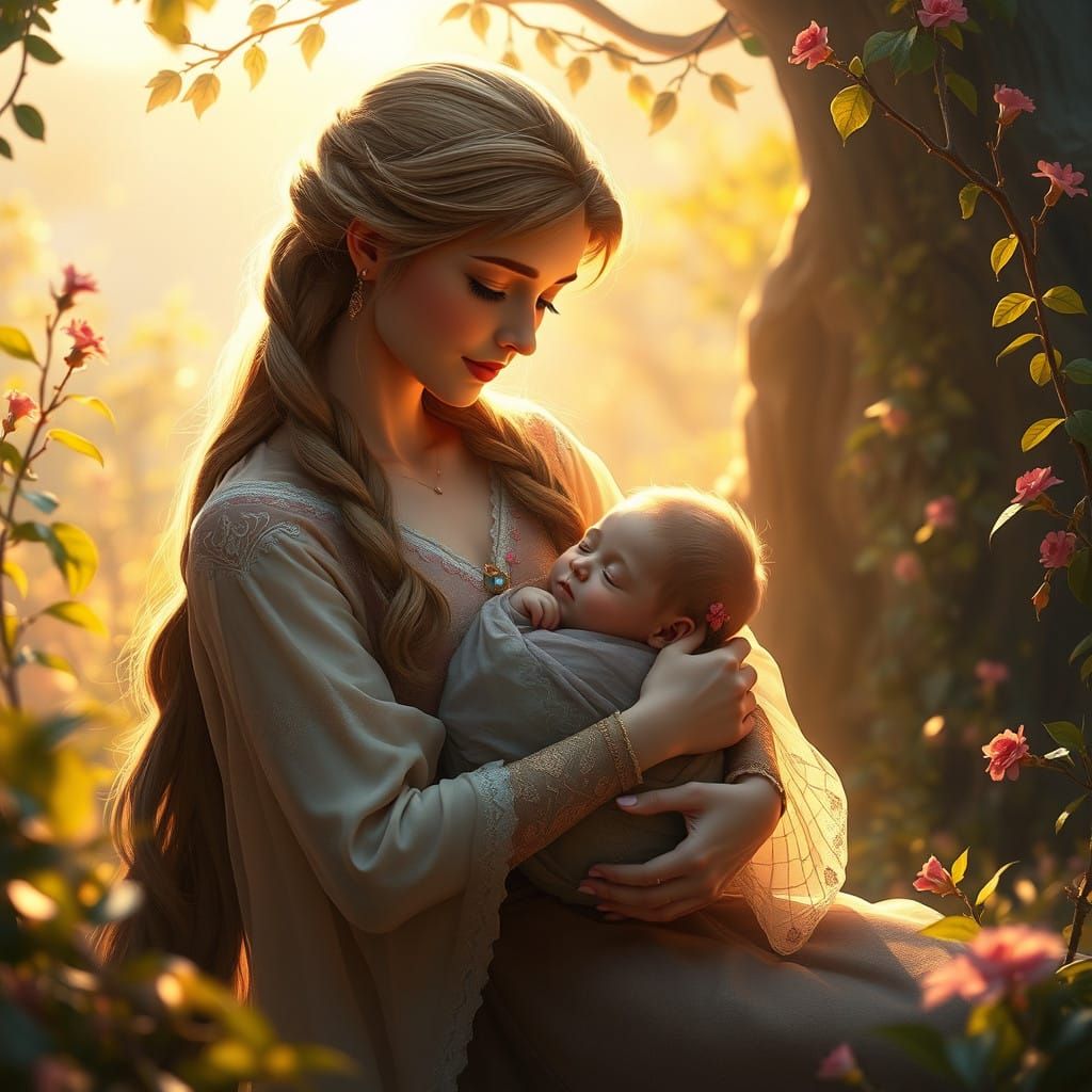 Princess Anna Cuddles Her Adorable Infant Daughter in Whimsi...